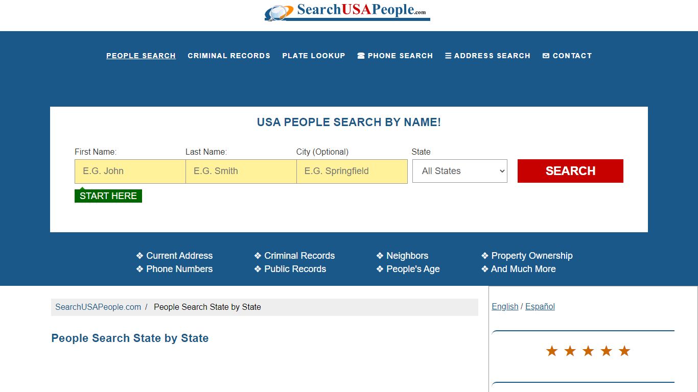USA People Search by State | SearchUSAPeople